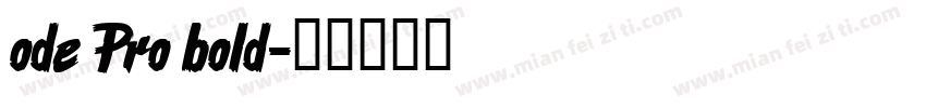 ode Pro bold字体转换